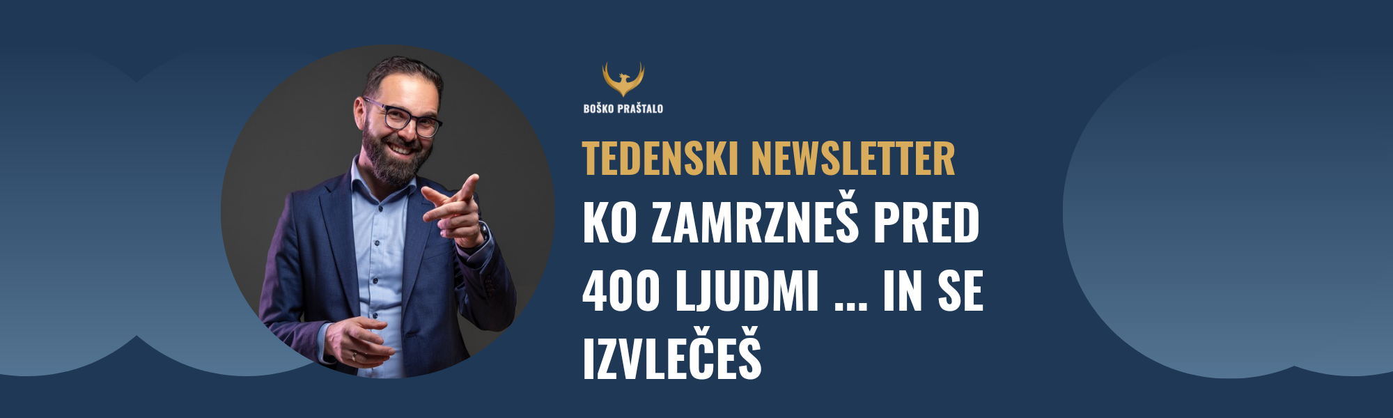 Ko zamrzneš pred 400 ljudmi in se iz tega izvlečeš
